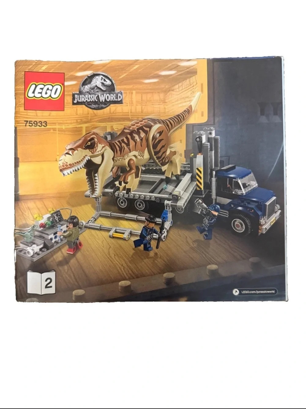 LEGO Jurassic World: T. Rex Transport (75933) RETIRED Complete W Manuals No Box